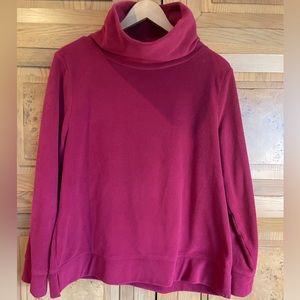 Talbots Micro Fleece Funnel Neck Pullover